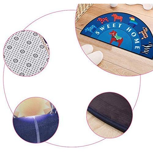 Fox 3D Printing Semi-circular Picnic Mat, Hand Drawn Cartoon Foxes...