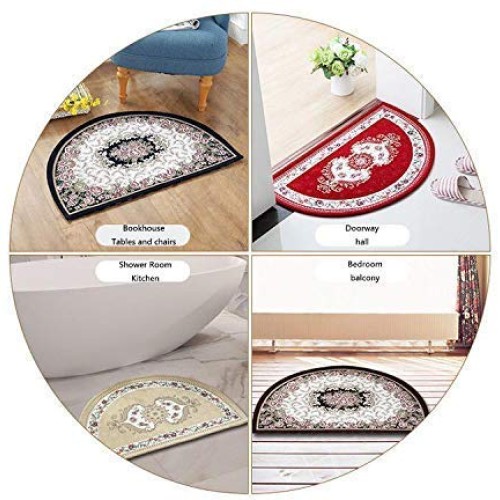 Fox 3D Printing Semi-circular Picnic Mat, Hand Drawn Cartoon Foxes...