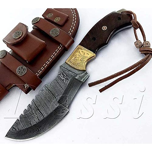 Damascus Steel fixed Blade Tracker Knife Hunting Camping outdoor S...