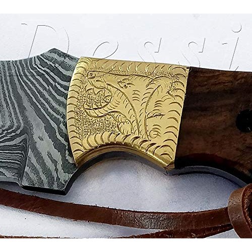 Damascus Steel fixed Blade Tracker Knife Hunting Camping outdoor S...