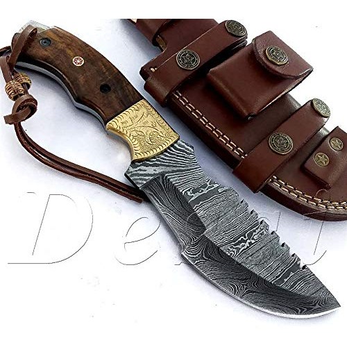 Damascus Steel fixed Blade Tracker Knife Hunting Camping outdoor S...