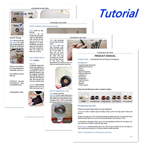 DEUXPER Sandalwood Ring Craft Kit - DIY Make Your Own Jewelry Ring...