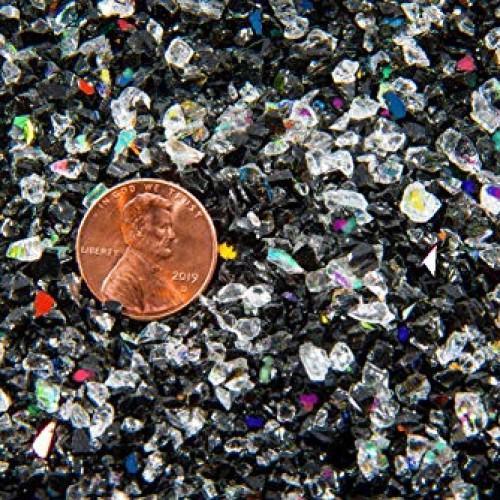 Devardi Glass COE 90 Dichroic Rainbow Frit - 2 ounces, Size 2