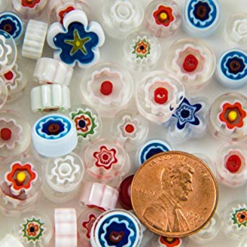 Devardi Glass COE 90 Hi-Def Premium Fire-Polished Millefiori 2 oz ...