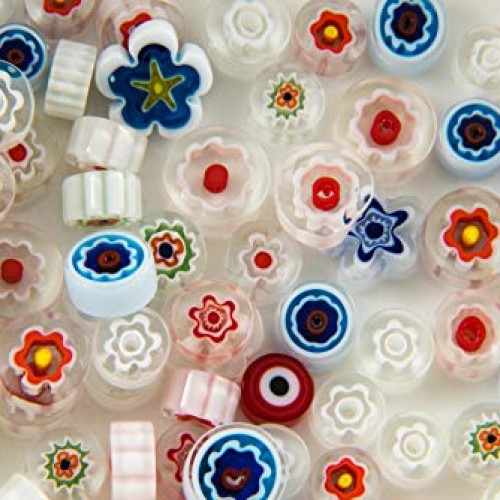 Devardi Glass COE 90 Hi-Def Premium Fire-Polished Millefiori 2 oz ...