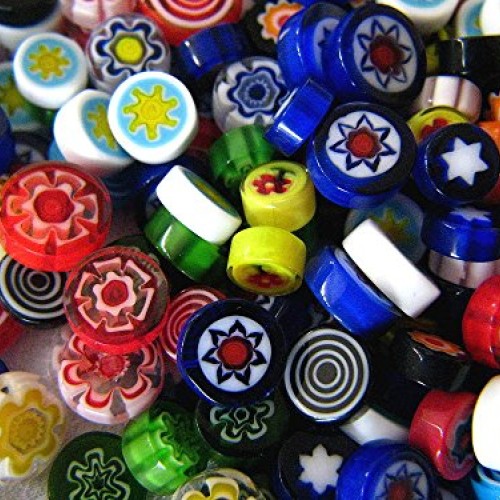 Devardi Glass COE 90 Millefiori Hi-Def Premium Fire-Polished 2 oz ...