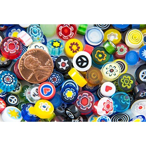 Devardi Glass COE 90 Premium Millefiori, 2 oz, Mix #1 Assorted Col...