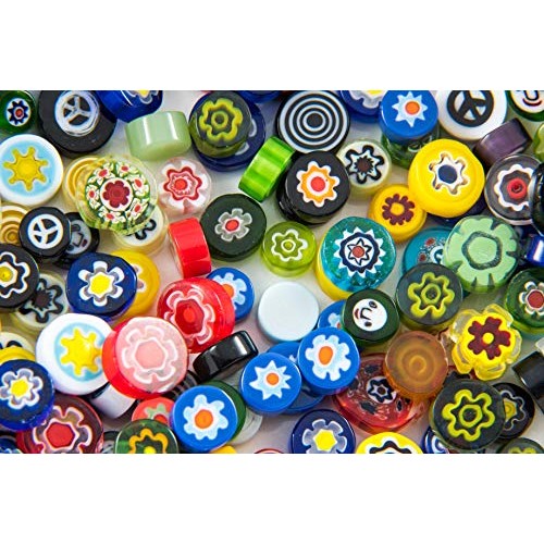 Devardi Glass COE 90 Premium Millefiori, 2 oz, Mix #1 Assorted Col...