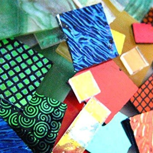 Devardi Glass Handmade COE 90 Fusible Dichroic & Sheet Glass 2oz Mix