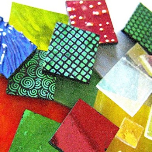 Devardi Glass Homemade COE 90 Dichroic & Fancy Sheet Glass Mix - F...