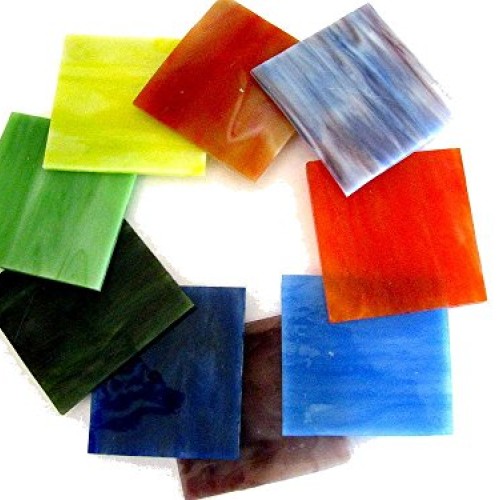 Devardi Glass Homemade COE 90 Dichroic & Fancy Sheet Glass Mix - F...