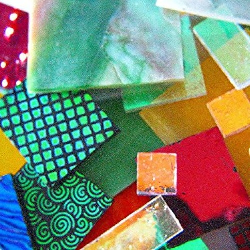 Devardi Glass Homemade COE 90 Dichroic & Fancy Sheet Glass Mix - F...