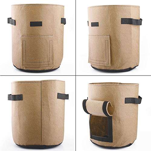 Develoo 3PCS Potato Growing Bag, 10 Gallon Planter Bags Planting P...