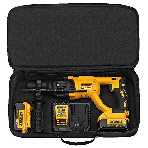 DEWALT 20V MAX XR Rotary Hammer Drill Kit, D-Handle, 1-Inch DCH13...