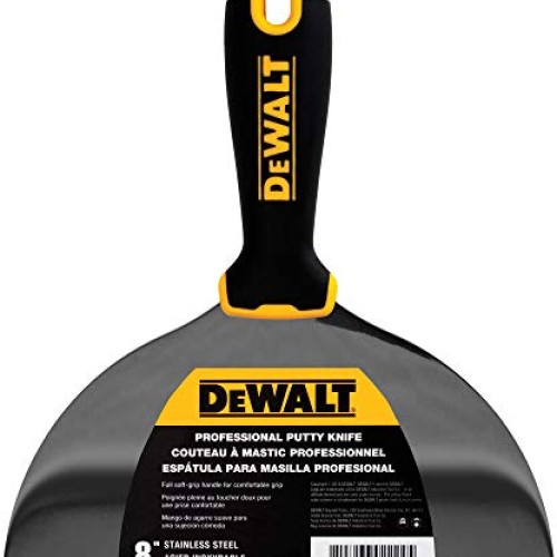 DEWALT 8 Putty Knife | Stainless Steel w/Soft Grip Handle | DXTT-...