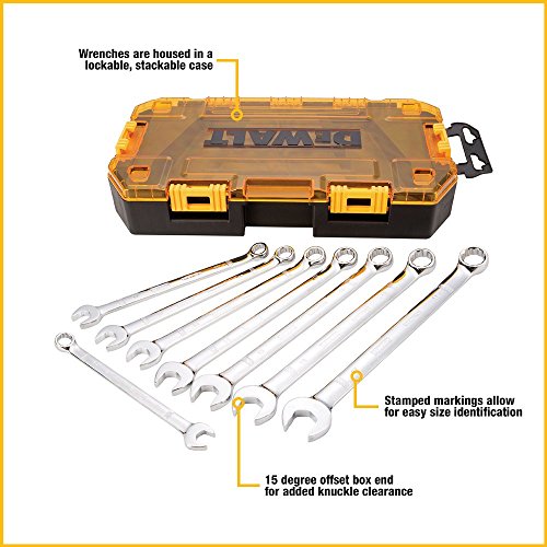 DEWALT Combination Wrench Set, Metric, 8 Pieces DWMT73810