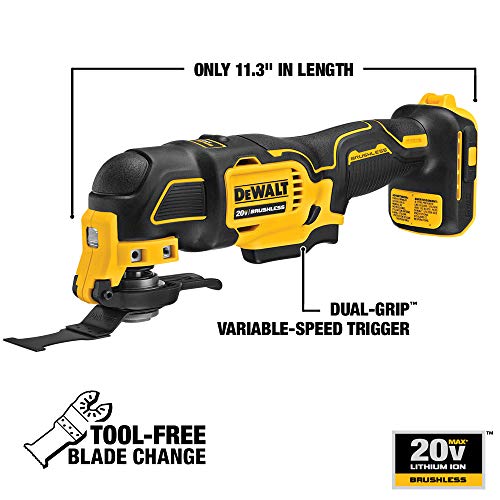 DEWALT DCS354B ATOMIC 20V Max Brushless Cordless Oscillating Multi...