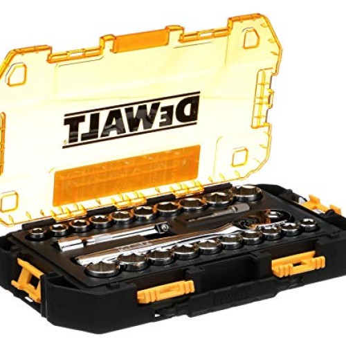 DEWALT Drive Socket Set, SAE/Metric, 1/2-Inch, 23-Piece DWMT73813