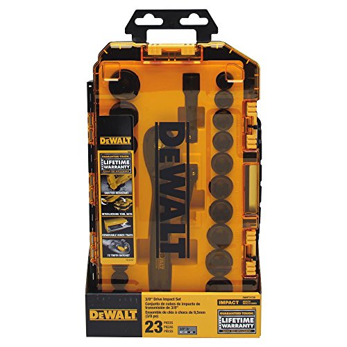 DEWALT Impact Socket Set, 23-Piece, 3/8 Drive Metric/SAE DWMT74738