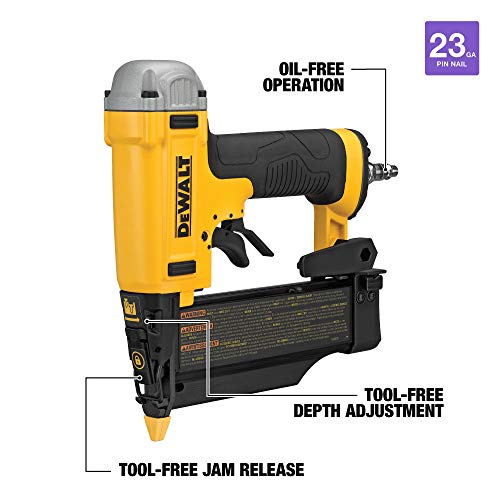 DEWALT Pin Nailer, 23 Gauge, 2-Inch DWFP2350K