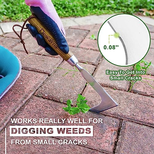 Dewayna Crack Weeder, L-Shaped Stainless Steel Crevice Weeding Too...