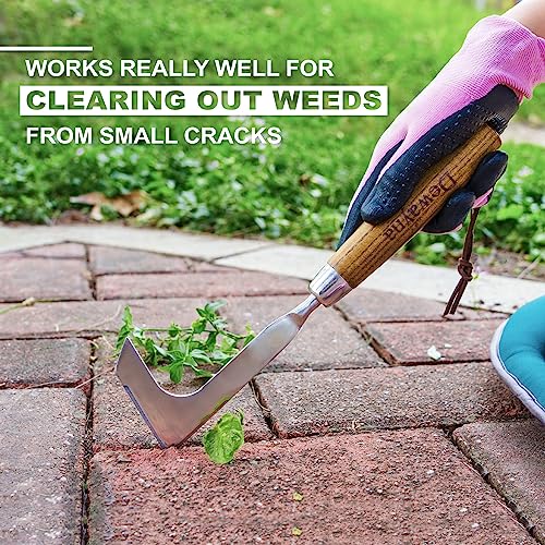 Dewayna Crack Weeder, L-Shaped Stainless Steel Crevice Weeding Too...