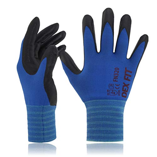 DEX FIT Nitrile Work Gloves FN320, 3D Comfort Stretch Fit, Power G...