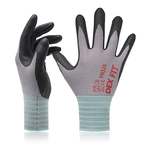 DEX FIT Nitrile Work Gloves FN320, 3D Comfort Stretch Fit, Power G...