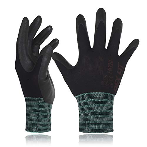 DEX FIT Nitrile Work Gloves FN320, 3D Comfort Stretch Fit, Power G...