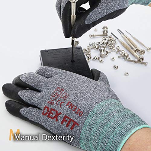 DEX FIT Nitrile Work Gloves FN330, 3D Comfort Stretch Fit, Durable...