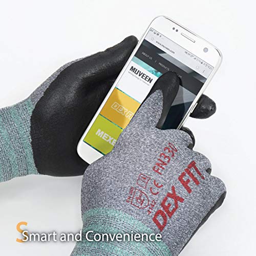 DEX FIT Nitrile Work Gloves FN330, 3D Comfort Stretch Fit, Durable...