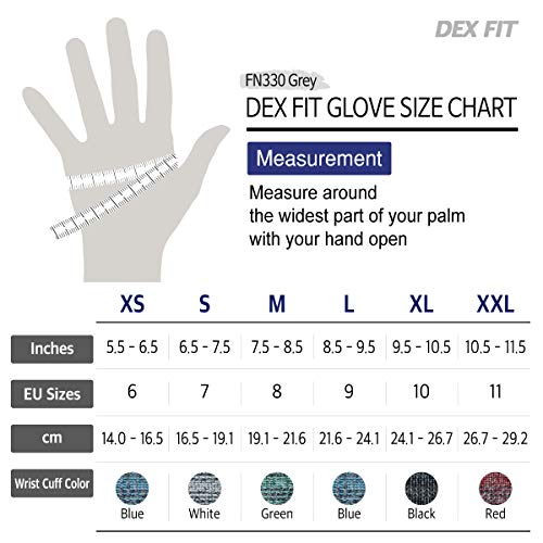 DEX FIT Nitrile Work Gloves FN330, 3D Comfort Stretch Fit, Power G...