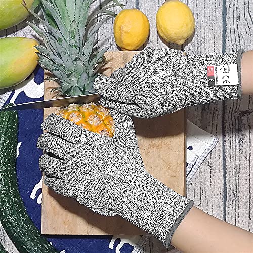 DEYAN Cut Resistant Gloves - 2 Pairs Food Grade Safety Cutting Glo...