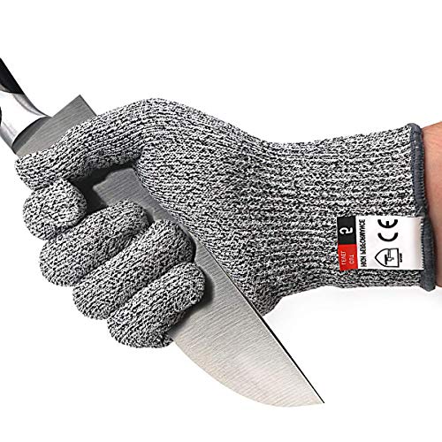 DEYAN Cut Resistant Gloves - 2 Pairs Food Grade Safety Cutting Glo...