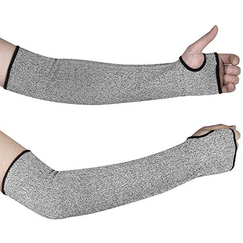 DEYAN Cut Resistant Sleeves, Level 5 Arm Protection Sleeves with T...