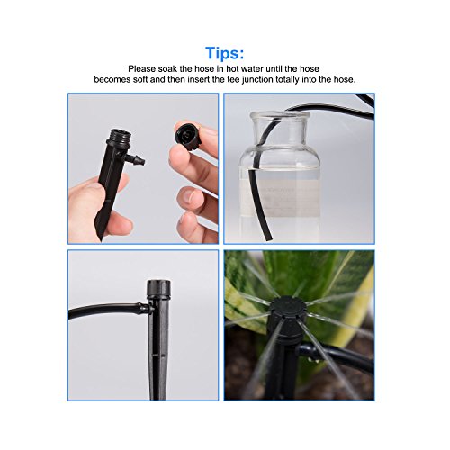 Deyard Garden Watering Greenhouse Drip Irrigation Kit with 26.2FT...