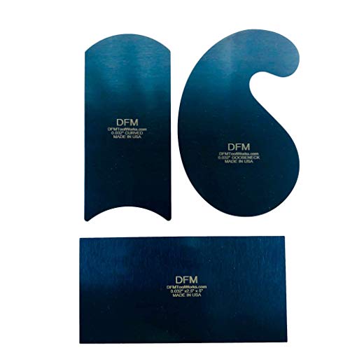 DFM Blue Curved Cabinet Scraper Card Set