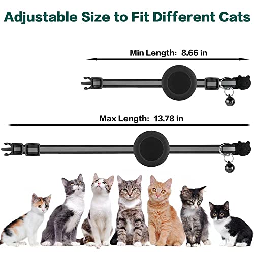 Airtag Cat Collar Breakaway, Reflective Kitten Collar with Apple A...
