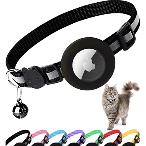 Airtag Cat Collar Breakaway, Reflective Kitten Collar with Apple A...