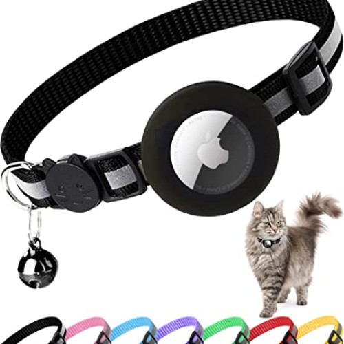 Airtag Cat Collar Breakaway, Reflective Kitten Collar with Apple A...