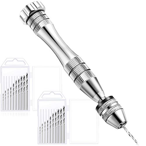 Pin Vise for Resin Casting Molds, Pin Vise Hand Drill Set with 20P...