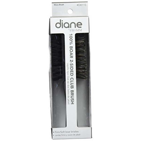 Diane 100% Boar 2-Sided Club Brush, Medium and Firm Bristles, D8115