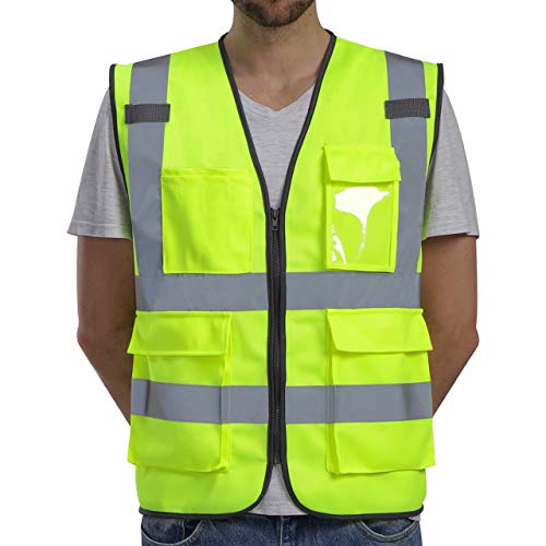 Dib Safety Vest Reflective ANSI Class 2, High Visibility Vest with...