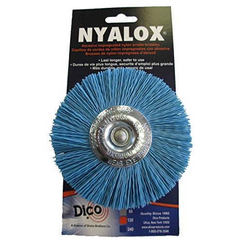 Dico Products 7200042 Nylox Wheel Brush 4 240 Grit, Blue