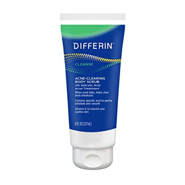 Differin Body Scrub with Salicylic Acid Acne Clearing Improves Ton...