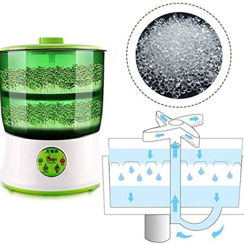 Automatic Bean Sprouts Machine,LED Display 110V Electric Seed Spro...