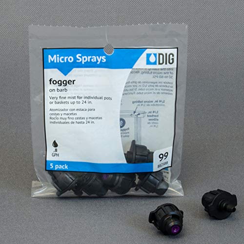 DIG 8825BB Fogger Mister on Barb Micro Sprayer, Black, Purple