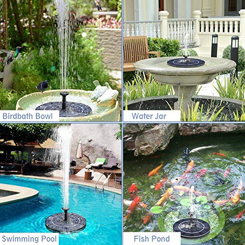 Solar Fountain Pump for Bird bath, 3.0W Solar Fountain Pump with 1...