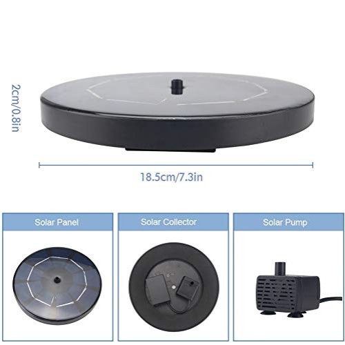 Solar Fountain Pump for Bird bath, 3.0W Solar Fountain Pump with 1...