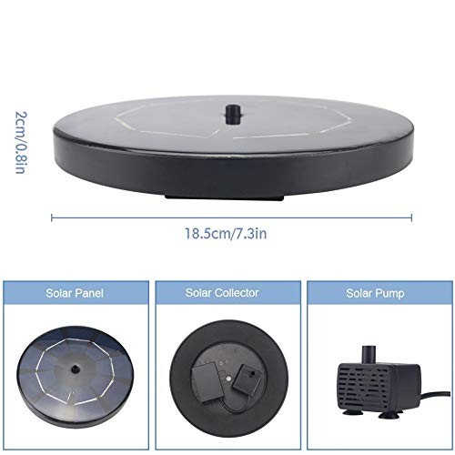 Solar Fountain Pump for Bird bath, 3.0W Solar Fountain Pump with 1...